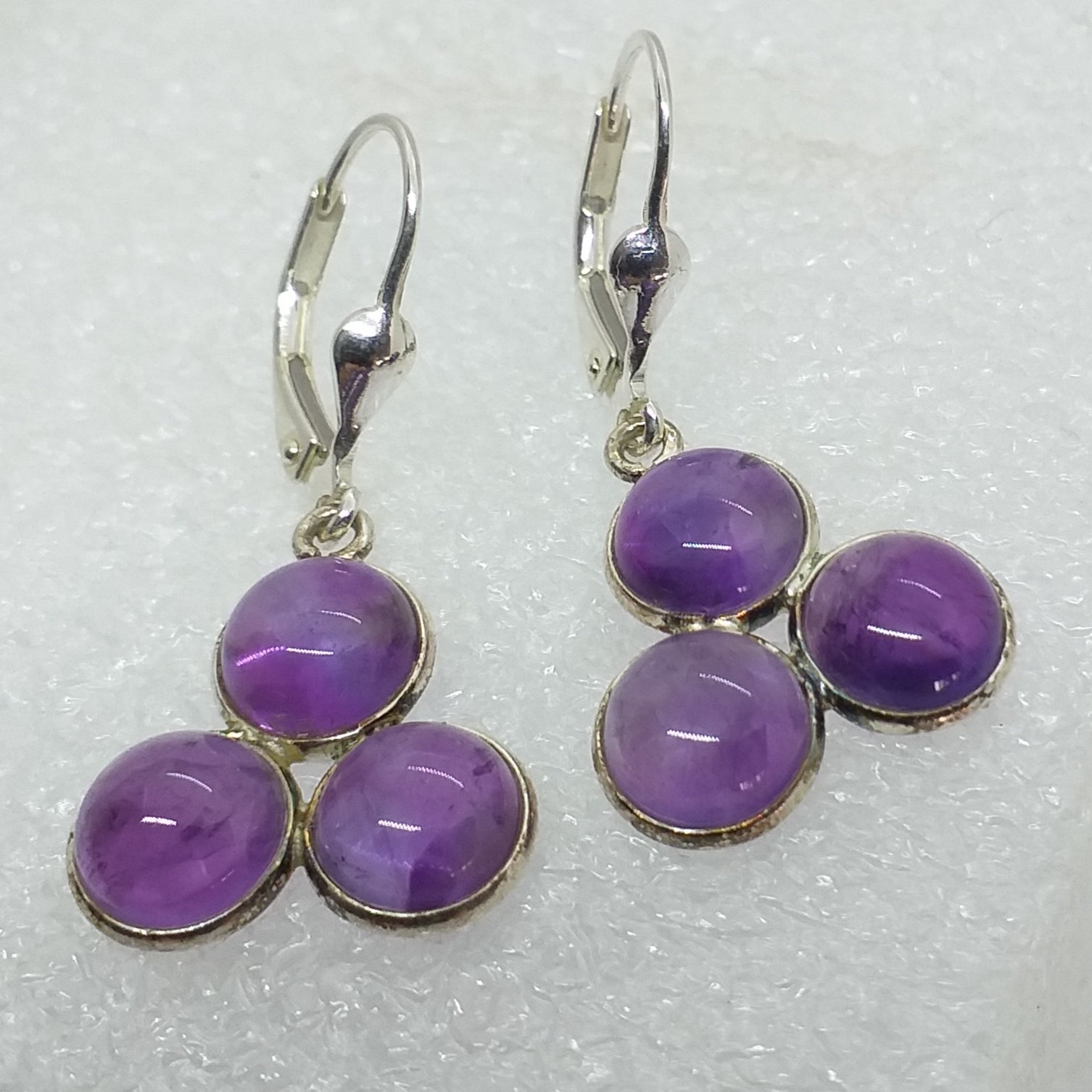 FLUORIT Ohrringe Klappbrisur 925 Sterling Silber Brisur Ohrhänger