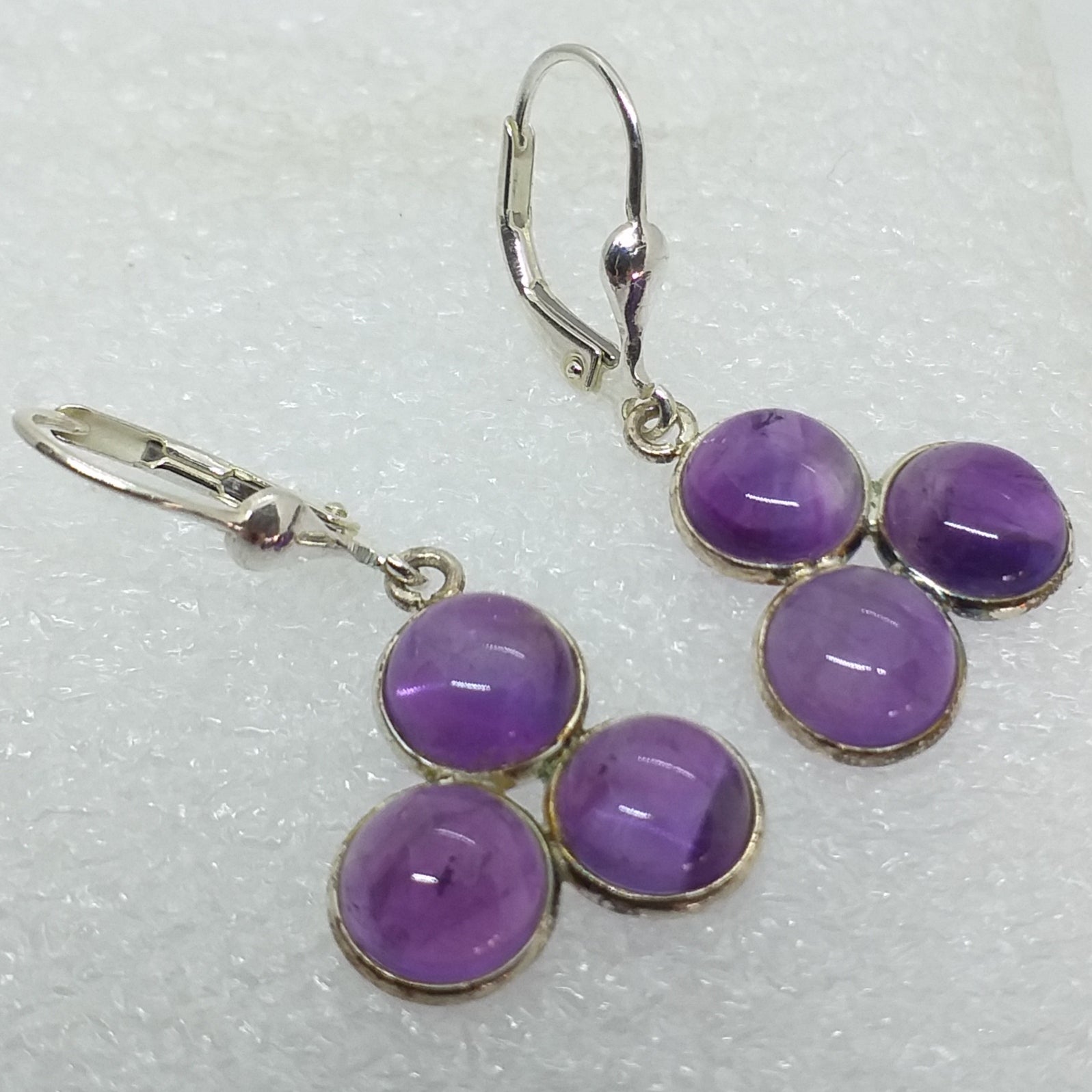 FLUORIT Ohrringe Klappbrisur 925 Sterling Silber Brisur Ohrhänger