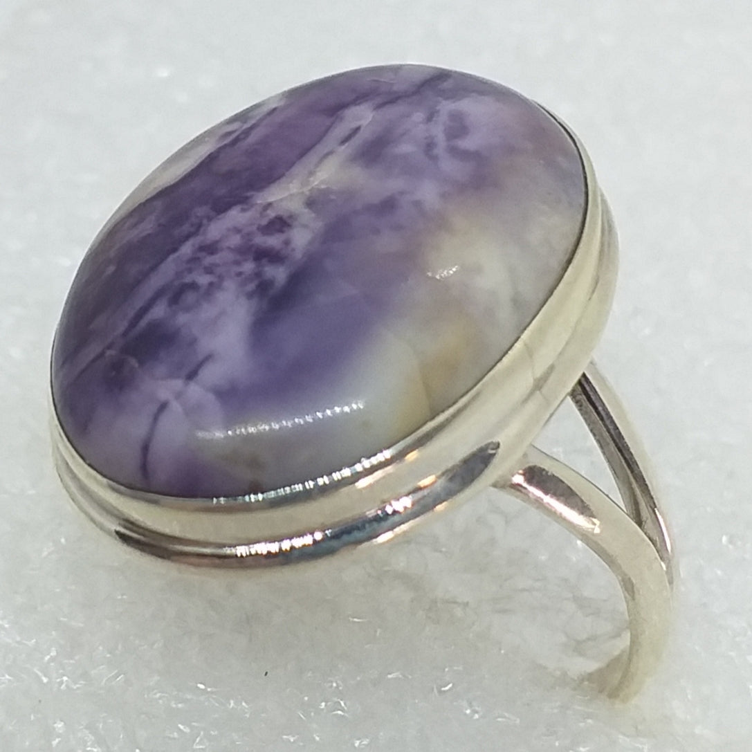 FLUORITOPAL Ring Gr. 20  925 Sterling Silber Fluorit Opal Tiffany Stein