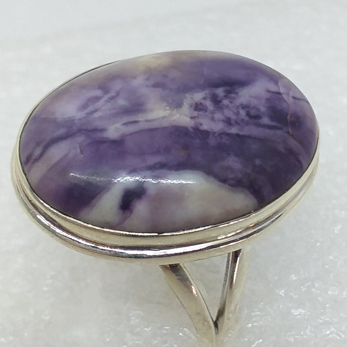 FLUORITOPAL Ring Gr. 20  925 Sterling Silber Fluorit Opal Tiffany Stein