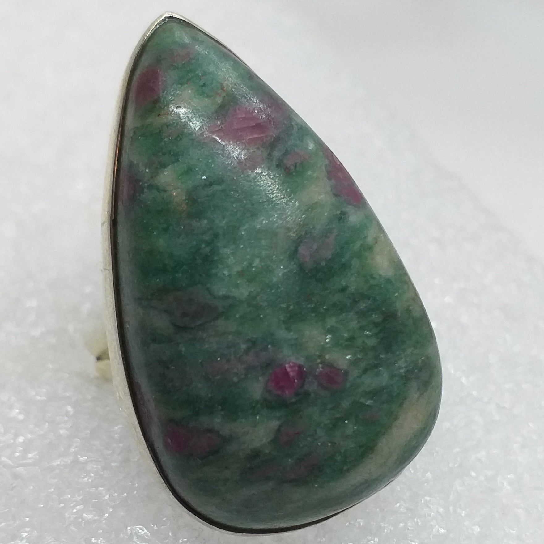 RUBINFUCHSIT Rubin in Fuchsit Ring Gr. 17 925 Sterling Silber RIESIG