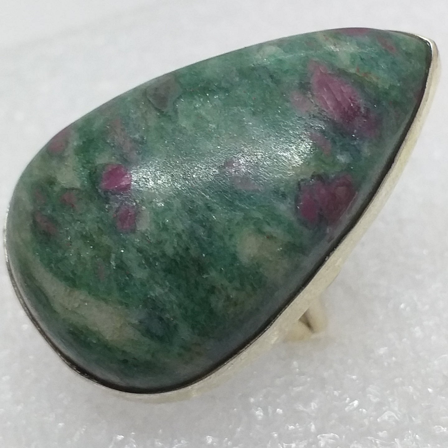 RUBINFUCHSIT Rubin in Fuchsit Ring Gr. 17 925 Sterling Silber RIESIG