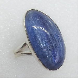 KYANIT blau Ring Gr. 19 925 Sterling Silber