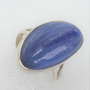 KYANIT blau Ring Gr. 19 925 Sterling Silber