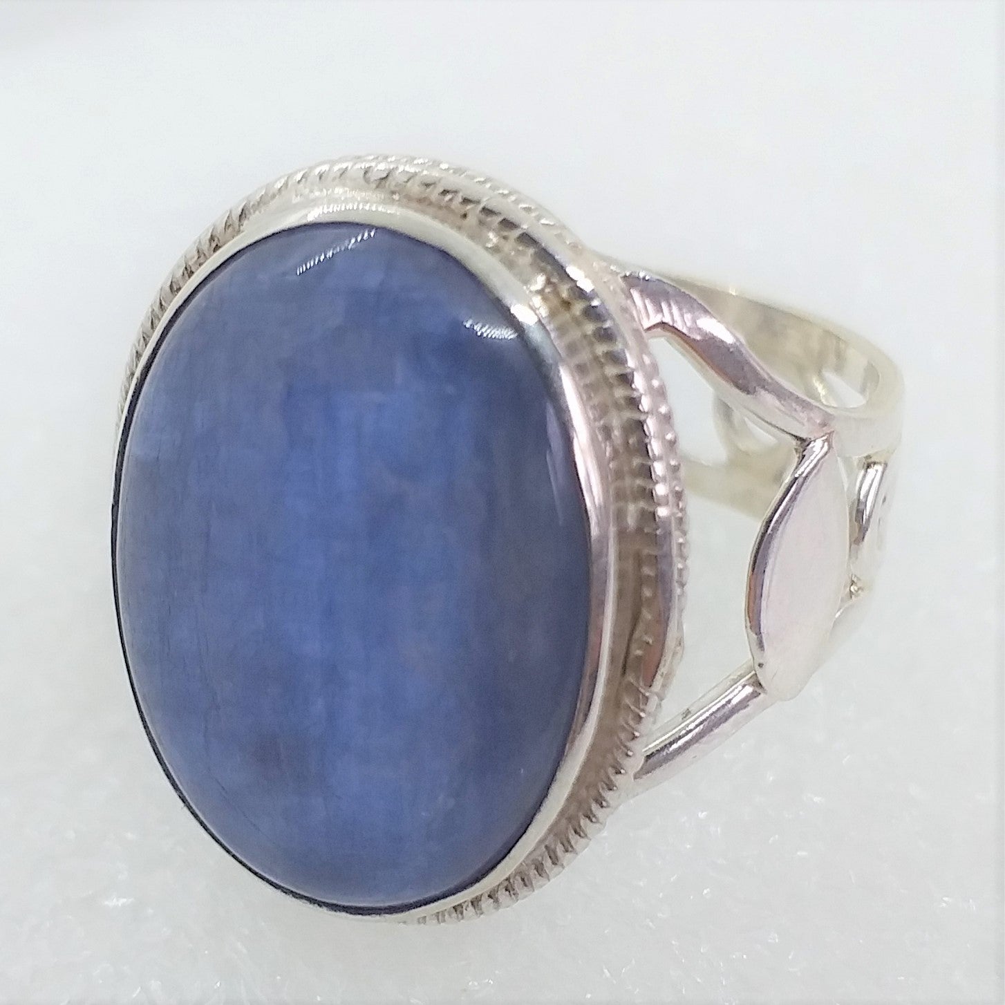 KYANIT blau Ring Gr. 17 925 Sterling Silber oval