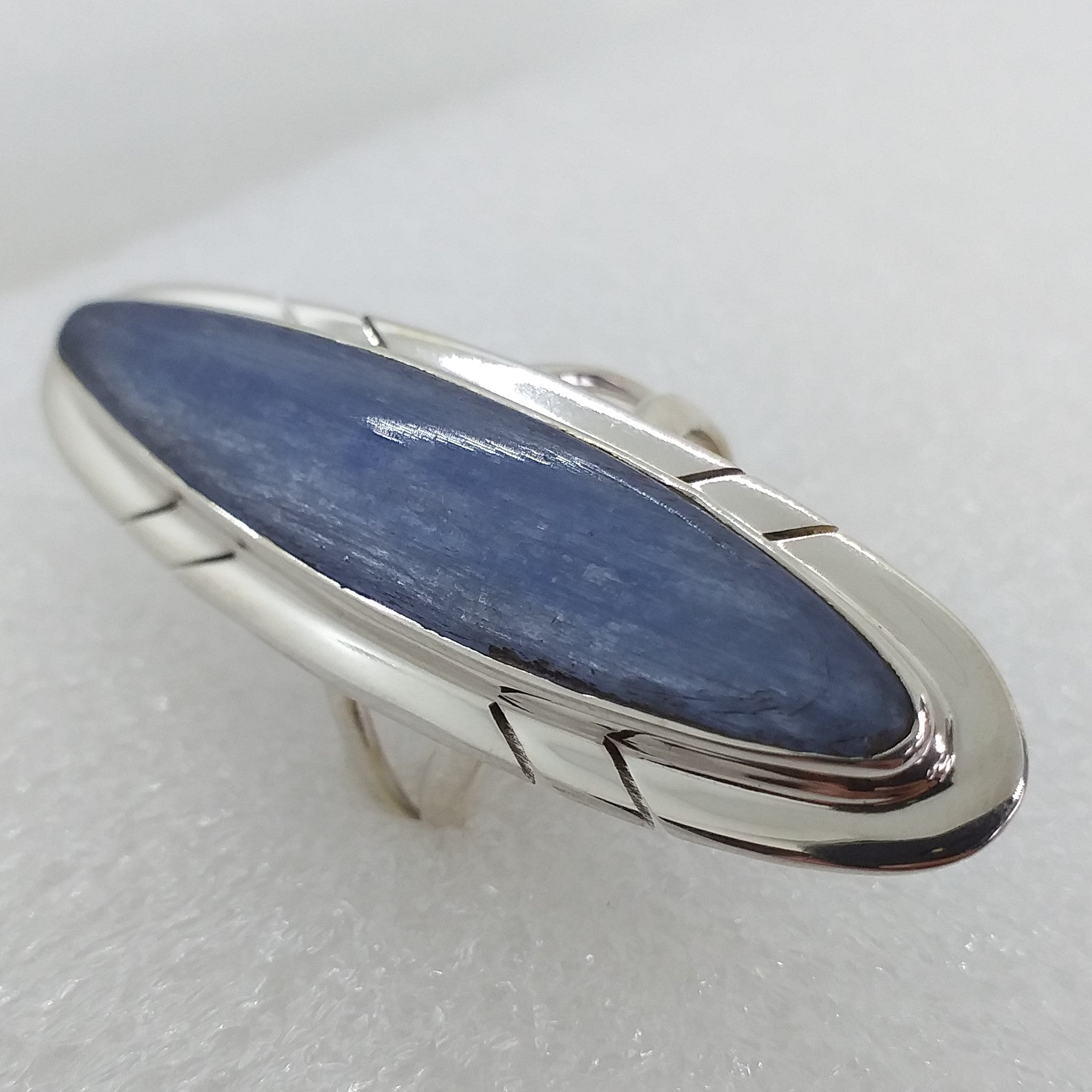 KYANIT blau Ring RIESIG Gr. 18 925 Sterling Silber