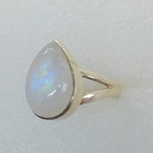 Regenbogenmondstein MONDSTEIN Ring Gr. 18 925 Silber