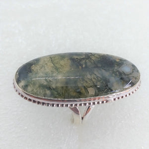 MOOSCHALCEDON Ring Gr. 17 925 Sterling Silber