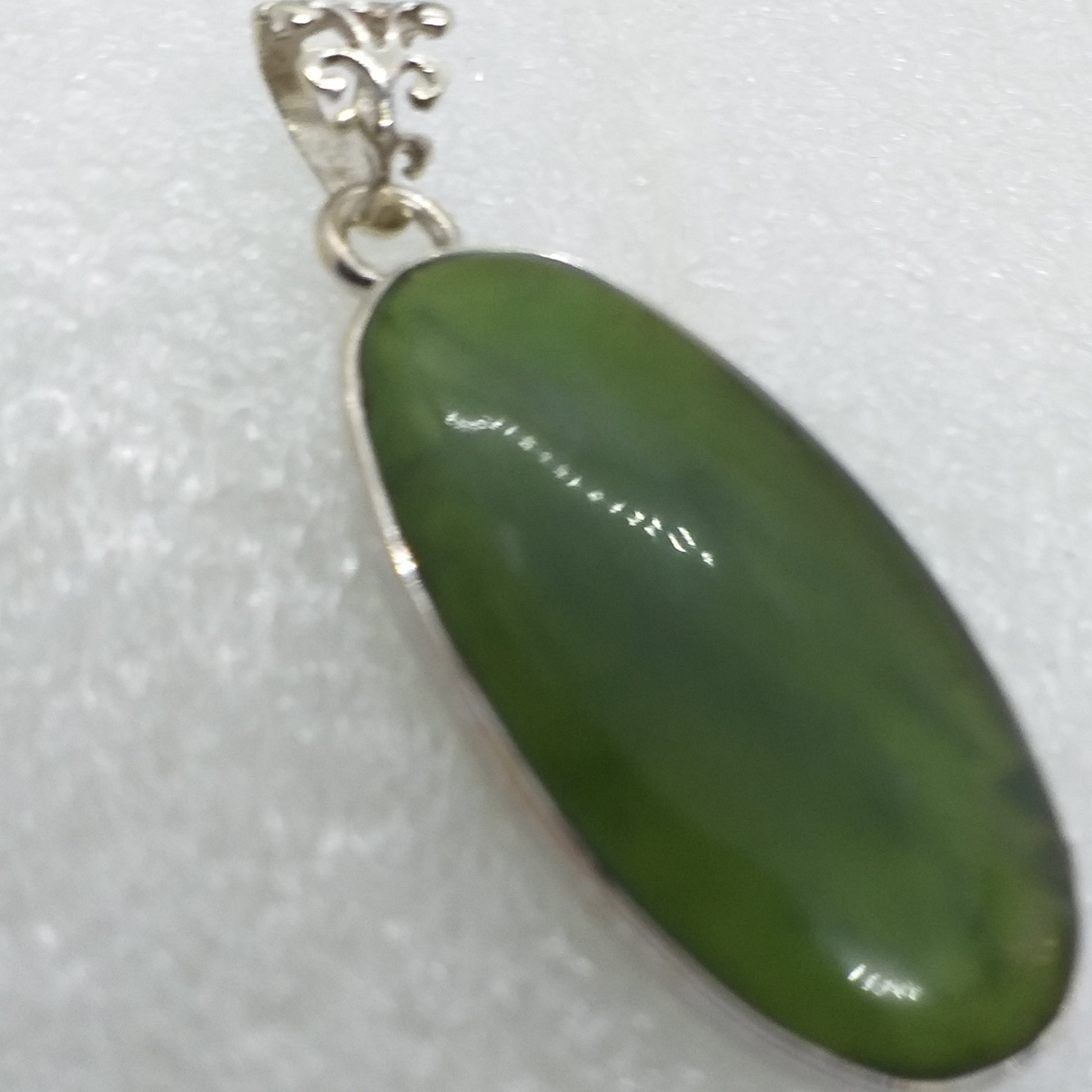 NEPHRIT Jade Anhänger 925 Silber