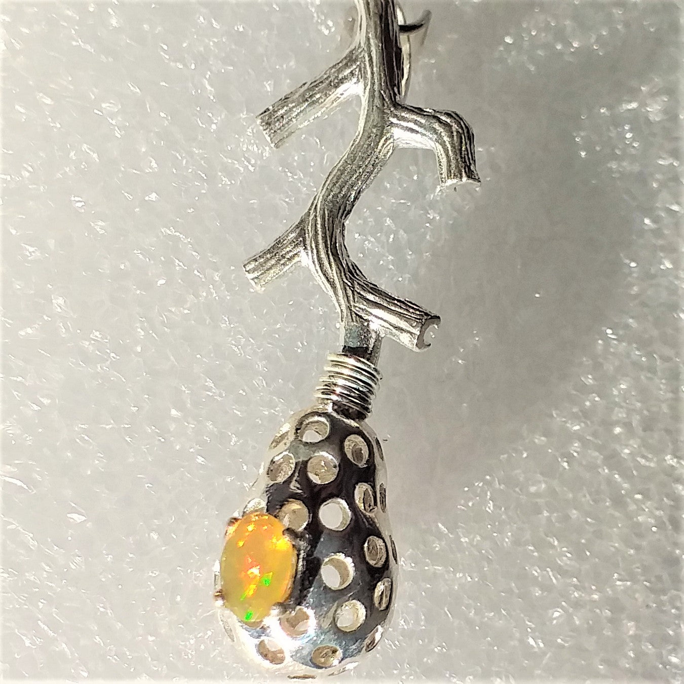 echter Natur OPAL Kristallopal Anhänger 925 Silber 45mm