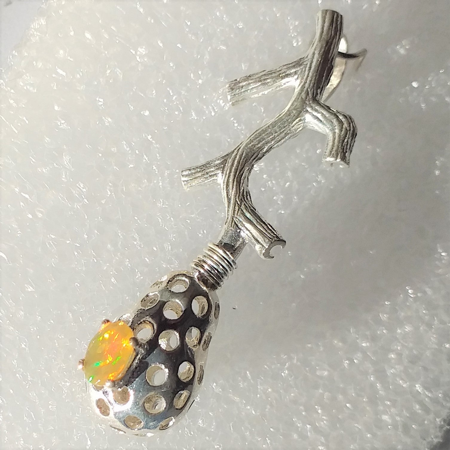 echter Natur OPAL Kristallopal Anhänger 925 Silber 45mm
