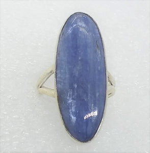 KYANIT blau Ring Gr. 17 925 Sterling Silber 31 mm