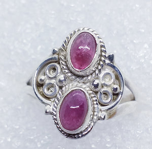 TURMALIN Ring Gr. 16,2 925 Silber pink Rubellit