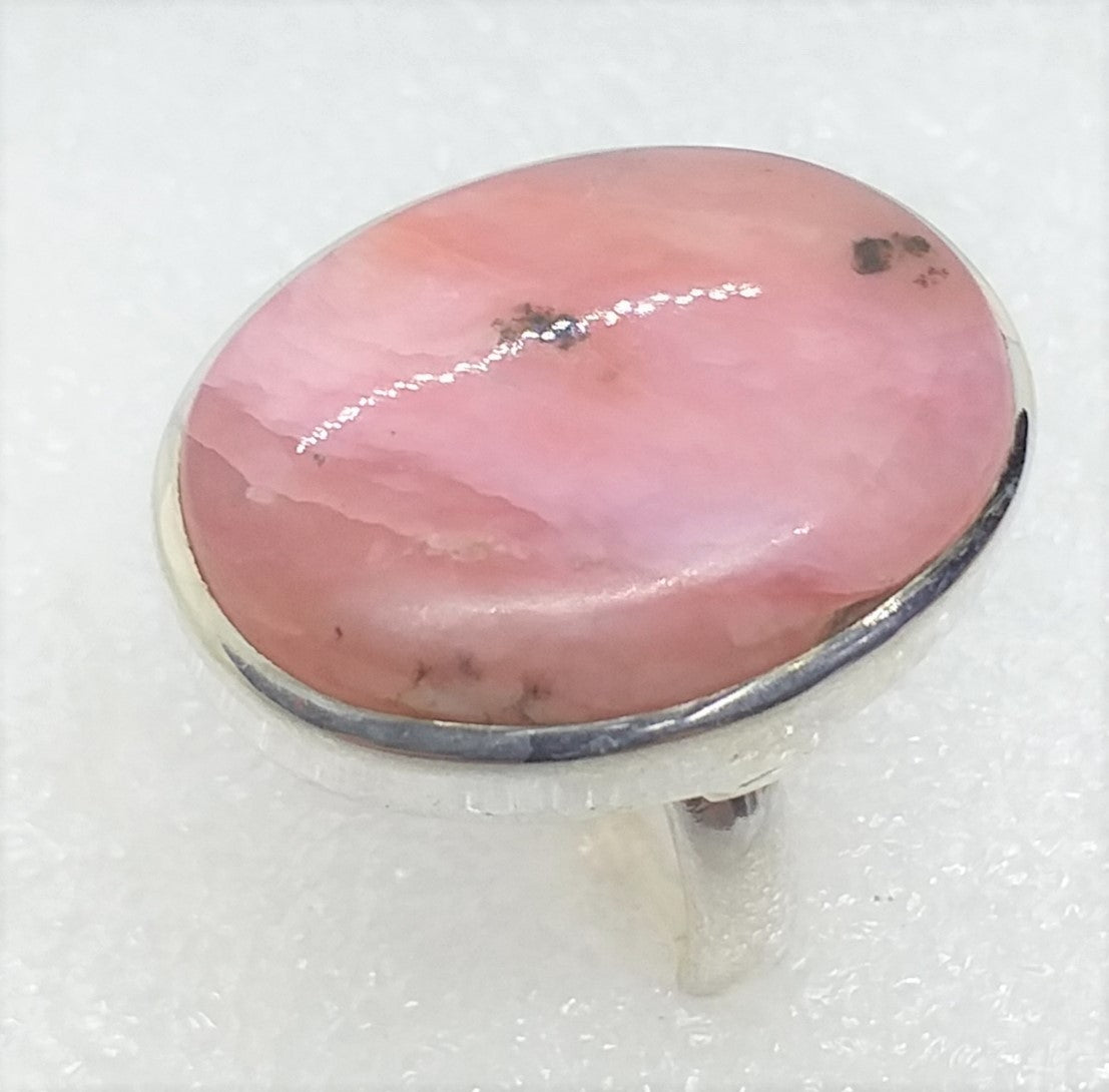 PINK OPAL ANDENOPAL Ring Gr. 19 925 Silber 26mm