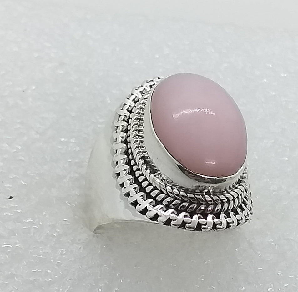 PINK OPAL ANDENOPAL Ring Gr. 17,5 925 Silber