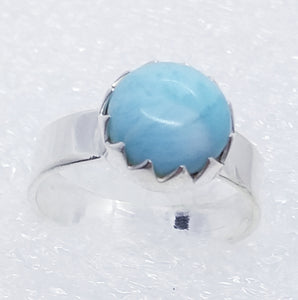 echter Natur LARIMAR Ring Gr. 18 925 Silber