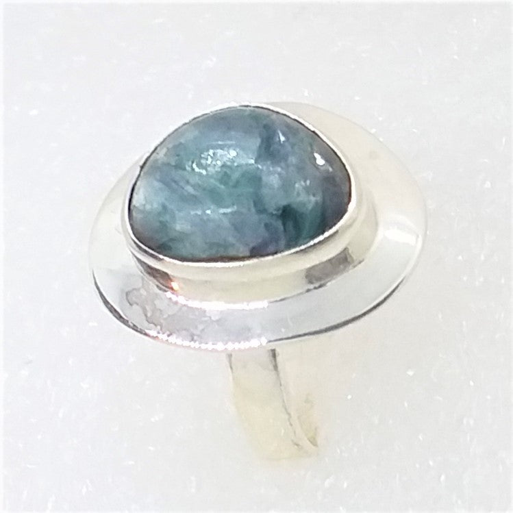 KYANIT blau grün Ring Gr. 17 925 Sterling Silber