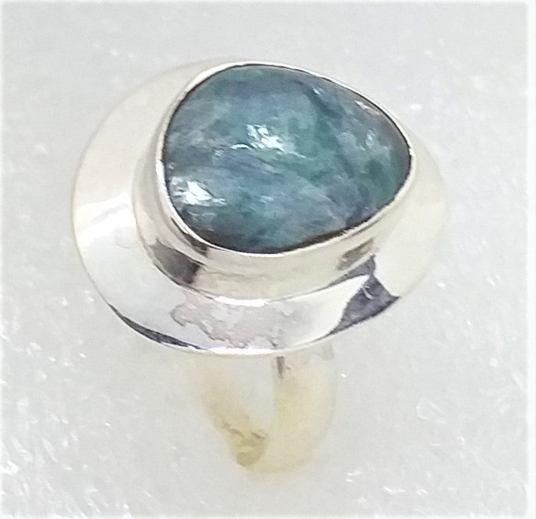 KYANIT blau grün Ring Gr. 17 925 Sterling Silber
