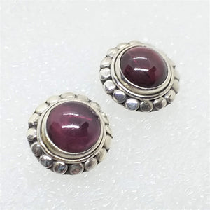GRANAT Ohrringe Ohrstecker 925 Sterling Silber