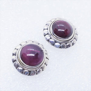 GRANAT Ohrringe Ohrstecker 925 Sterling Silber