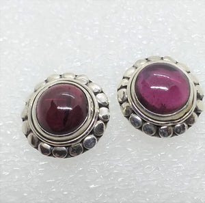 GRANAT Ohrringe Ohrstecker 925 Sterling Silber