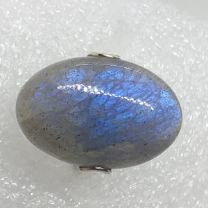 LABRADORIT SPEKTROLITH Ring Gr. 19 925 Silber RIESIG