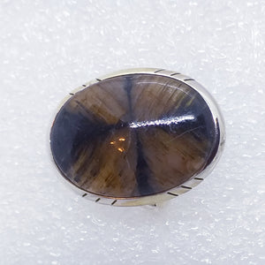 CHIASTOLITH Kreuzstein Ring Gr. 19 925 Sterling Silber