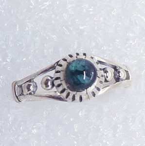 TURMALIN blau Indigolith Ring Gr. 18 925 Silber