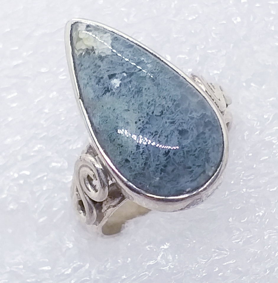MOOSCHALCEDON Ring Gr. 17 925 Sterling Silber