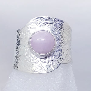PINK OPAL ANDENOPAL Ring Gr. 18 - 19 925 Silber verstellbar