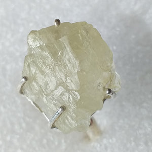 HELIODOR  Rohstein Ring Gr. 17 925 Silber Beryll