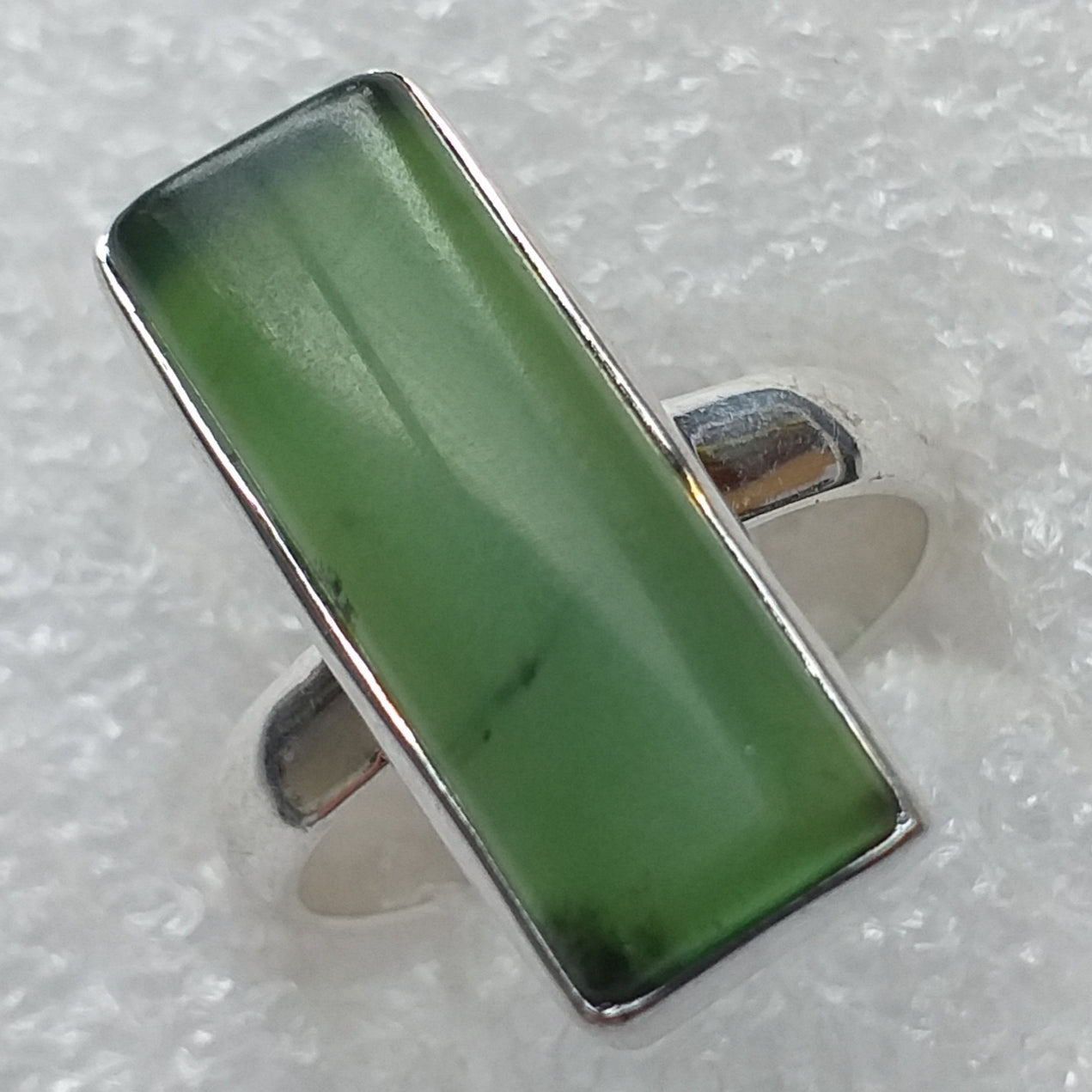 NEPHRIT Jade Ring Gr. 17 925 Silber