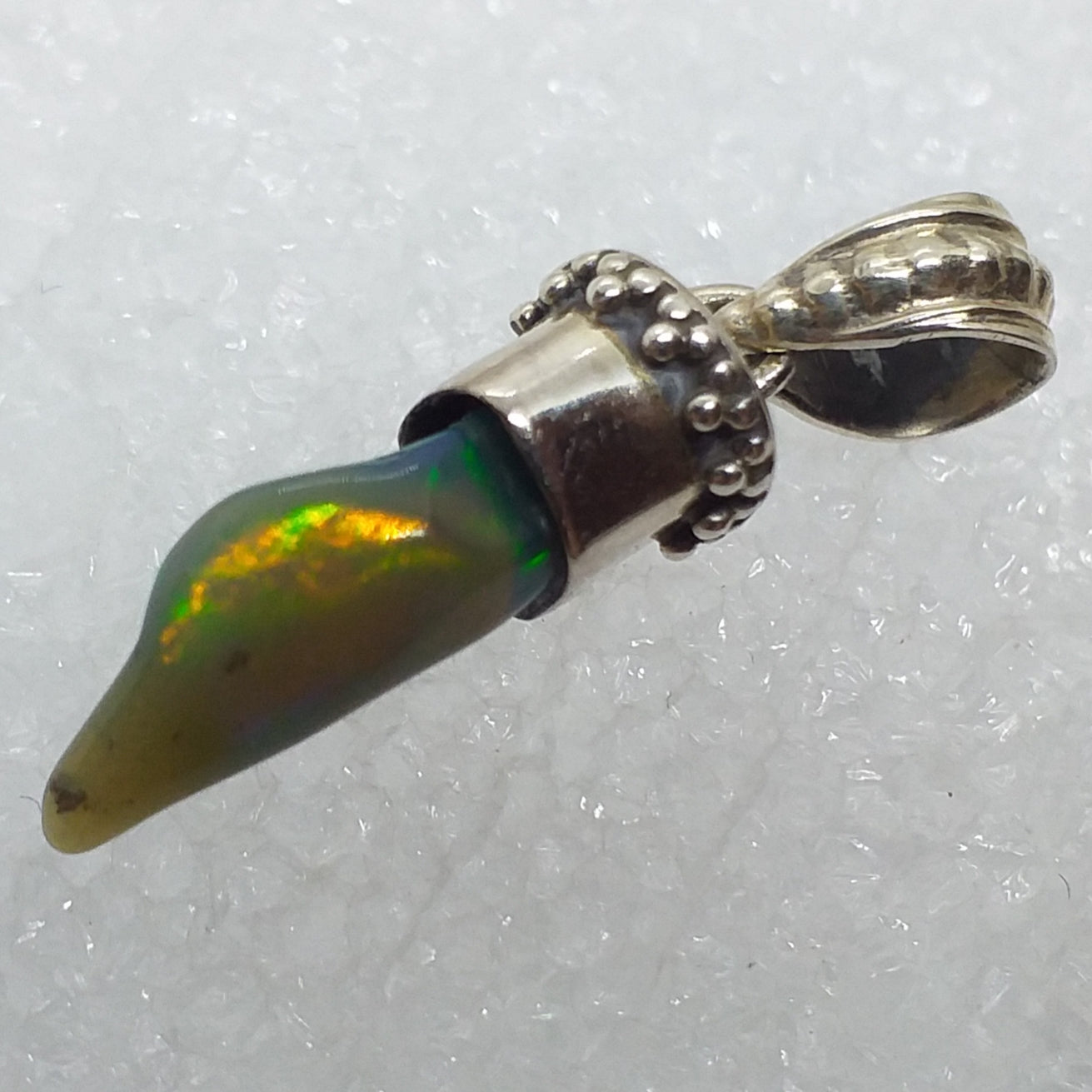 echter Natur OPAL Kristallopal schwarz  Anhänger 925 Silber