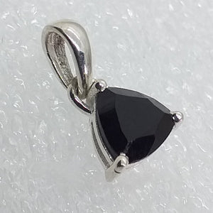 ONYX Anhänger 925 Silber facettiert 12x7mm