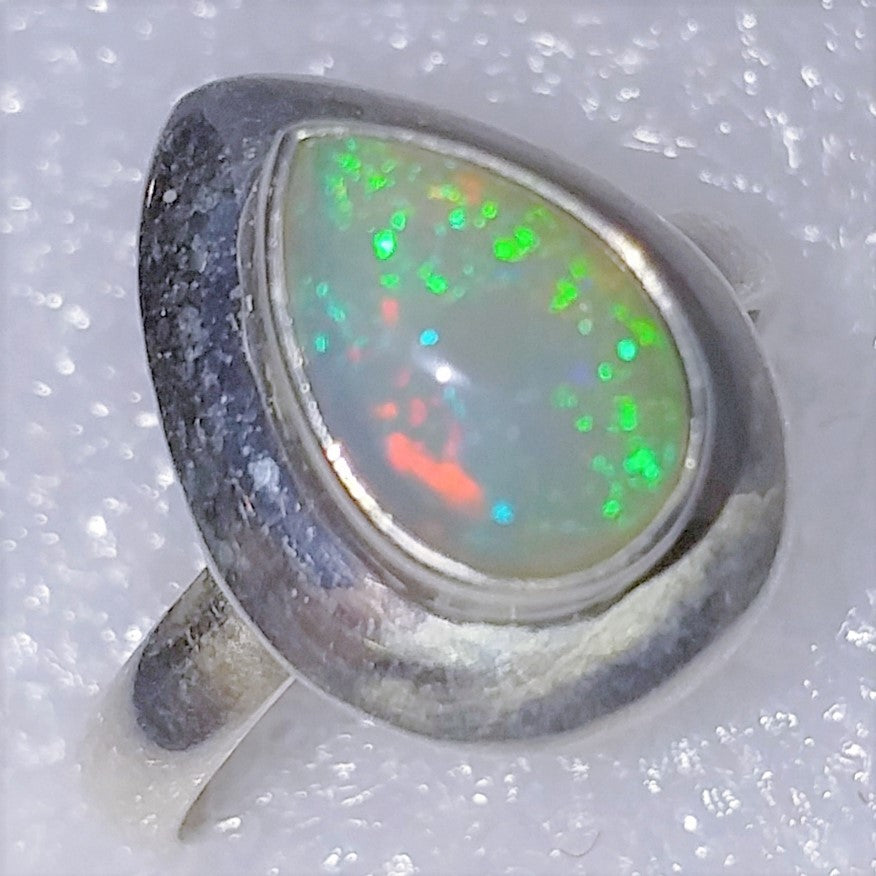 OPAL Kristallopal Welo Ring Gr. 16 925 Silber