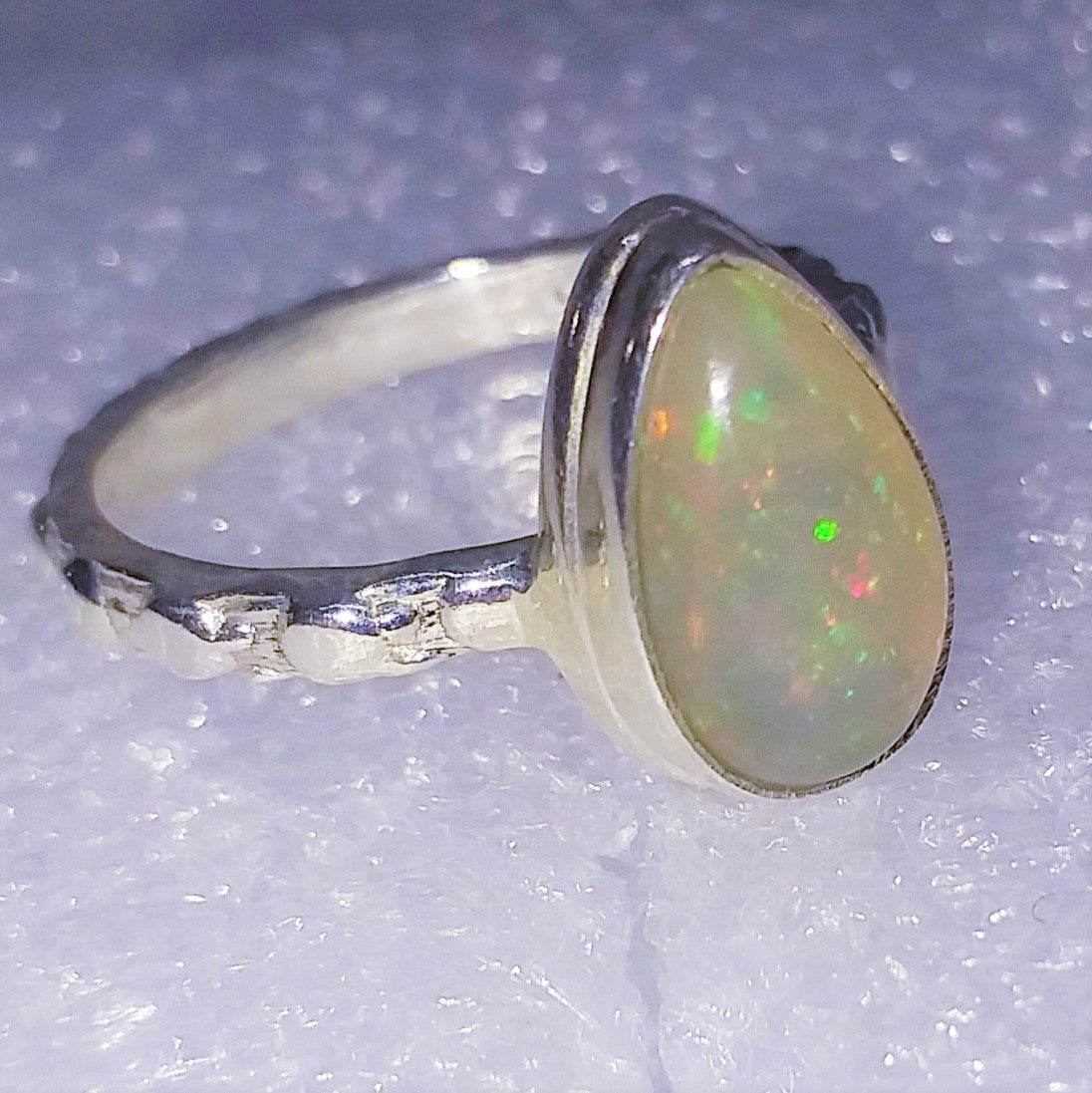 OPAL Kristallopal Welo Ring Gr. 16 925 Sterling Silber