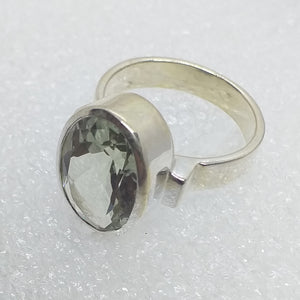 PRASIOLITH Ring Gr. 17 925 Silber grüner Amethyst