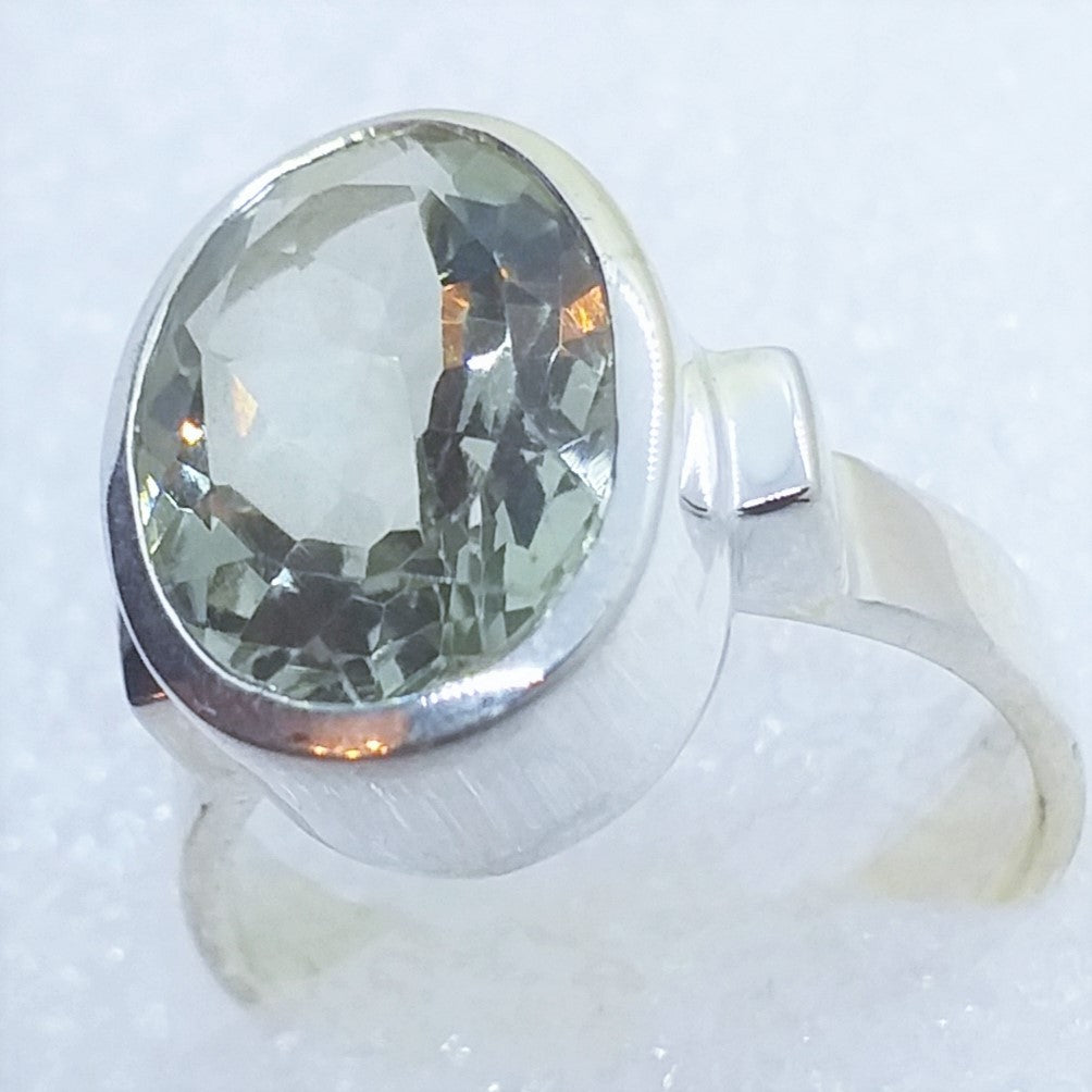 PRASIOLITH Ring Gr. 17 925 Silber grüner Amethyst