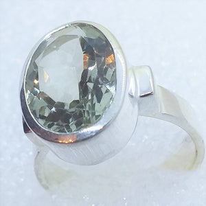 PRASIOLITH Ring Gr. 17 925 Silber grüner Amethyst