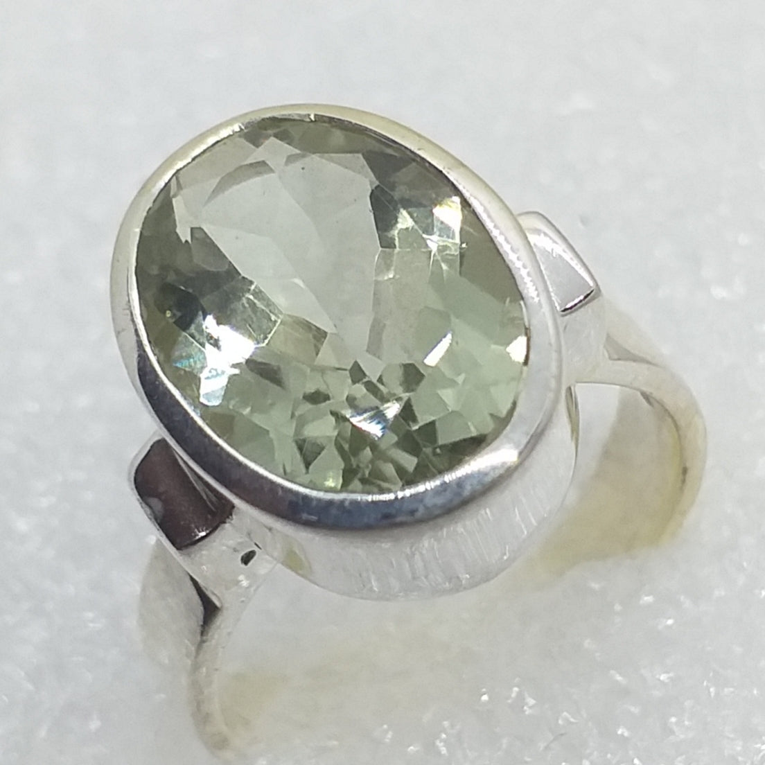 PRASIOLITH Ring Gr. 17 925 Silber grüner Amethyst