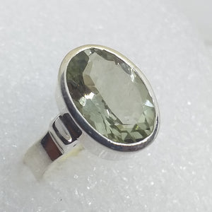 PRASIOLITH Ring Gr. 17 925 Silber grüner Amethyst