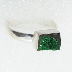 UWAROWIT Ring GRÜNER GRANAT 925 Silber Gr. 17