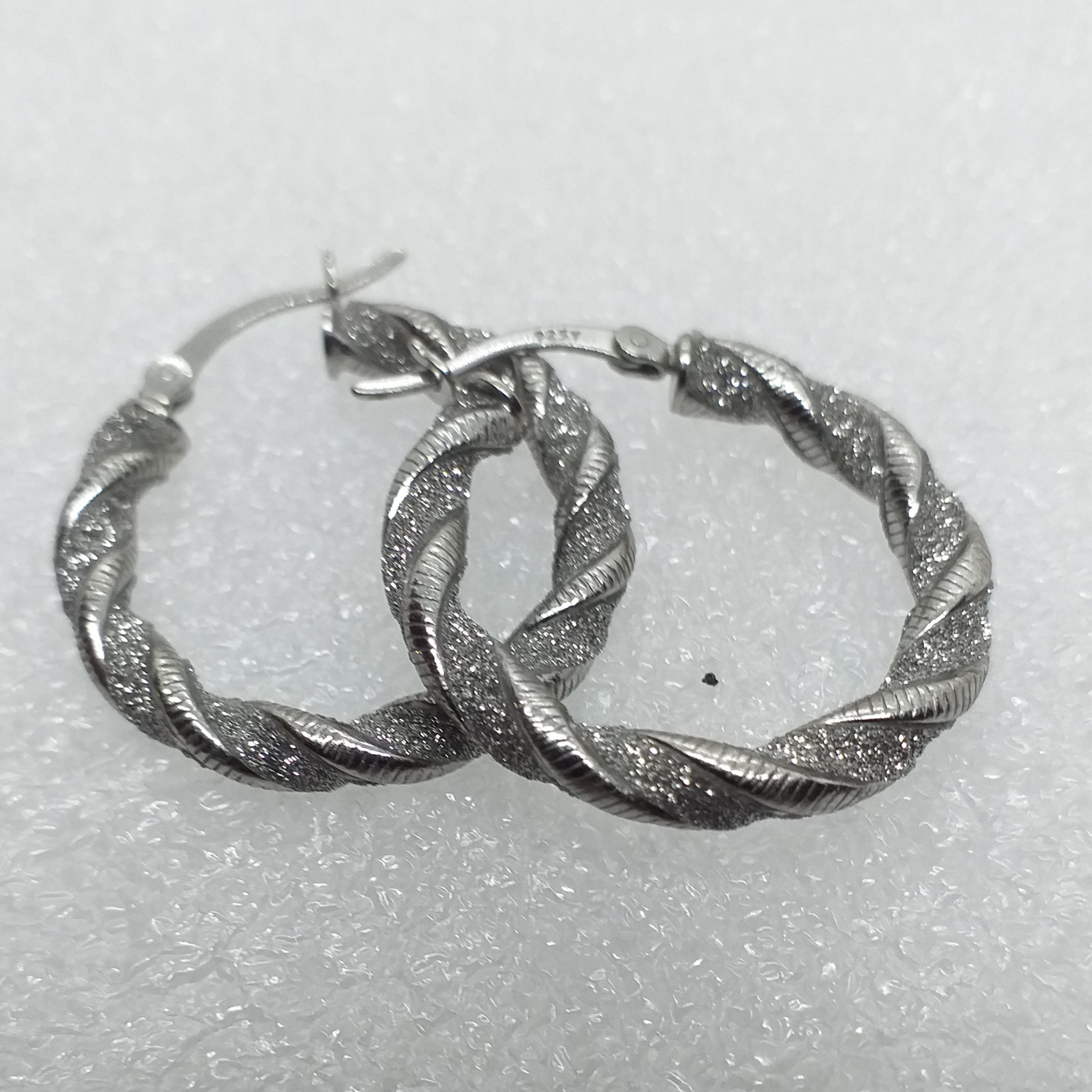 CREOLEN Ohrringe  925 Sterling Silber diamantiert