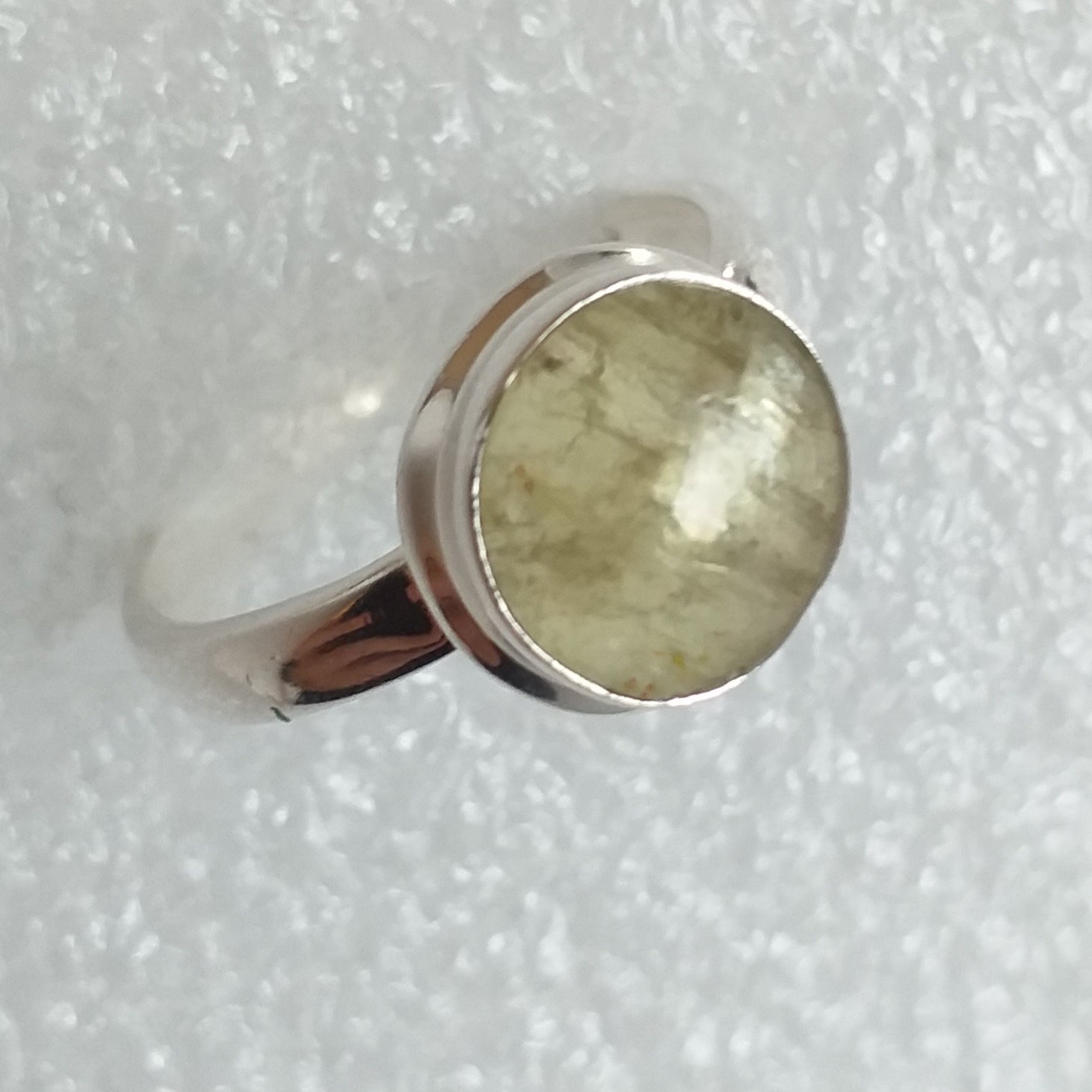 CHRYSOBERYLL Katzenauge Ring Gr. 18 925 Silber Beryll