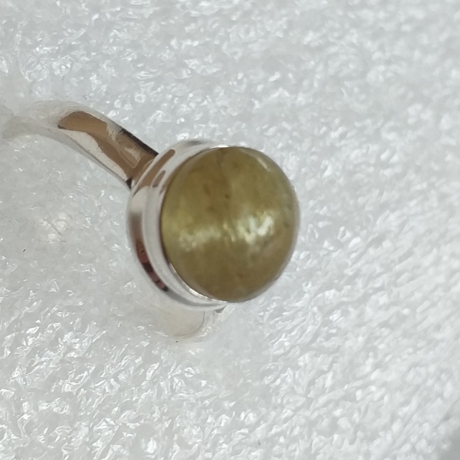 CHRYSOBERYLL Katzenauge Ring Gr. 17 925 Silber Beryll
