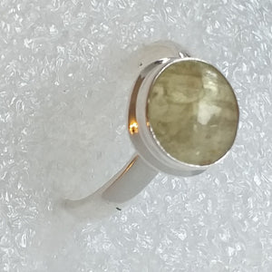 CHRYSOBERYLL Katzenauge Ring Gr. 18 925 Silber Beryll