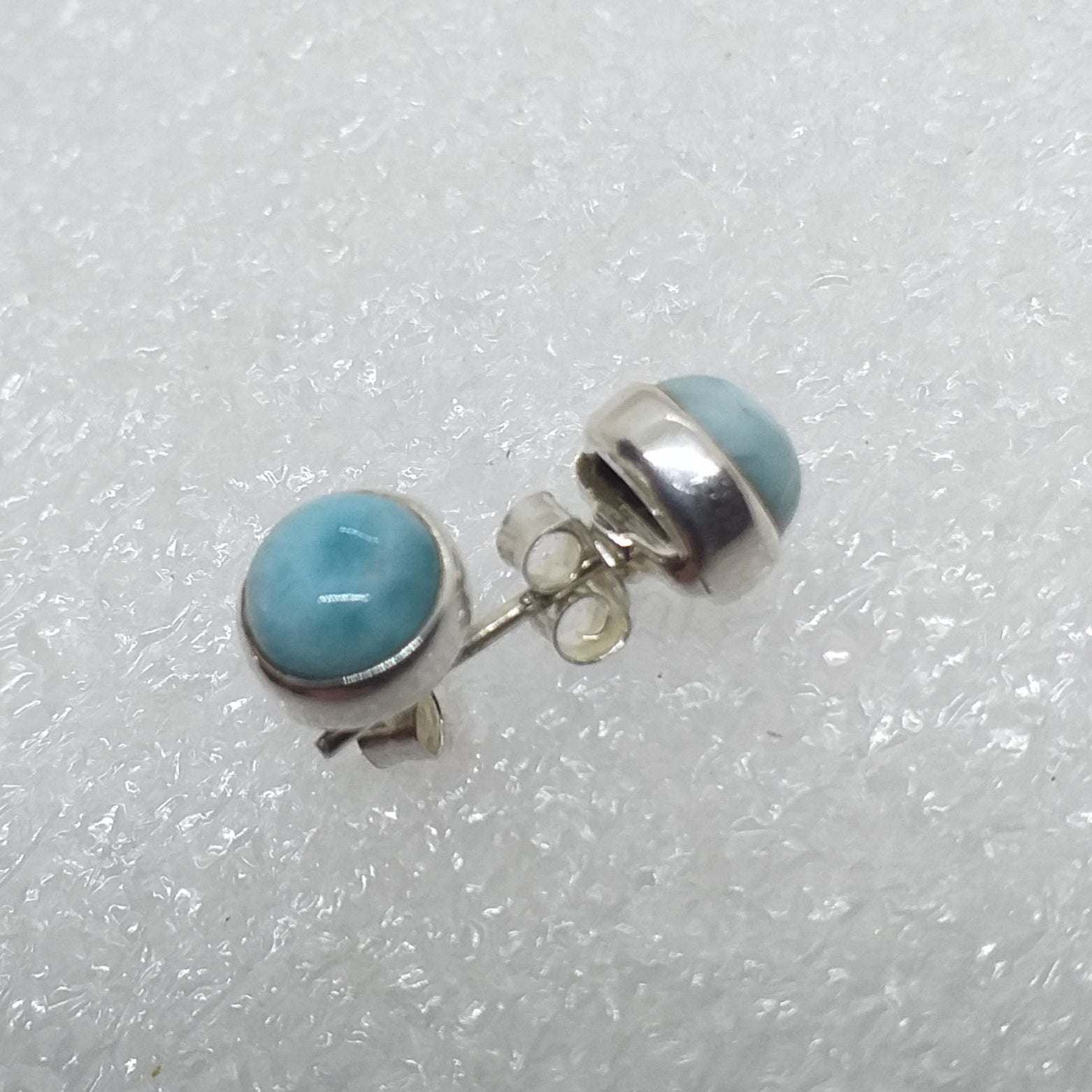 LARIMAR Ohrringe Ohrstecker 925 Silber Natur