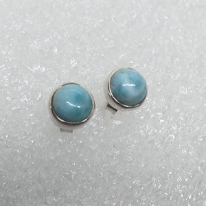 LARIMAR Ohrringe Ohrstecker 925 Silber Natur