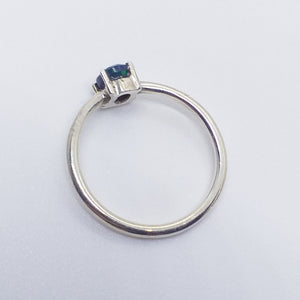 OPAL Kristallopal Ring Gr. 16,5  925 Silber Welo schwarz facettiert