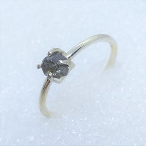 DIAMANT Rohdiamant Ring Gr. 19 925 Silber